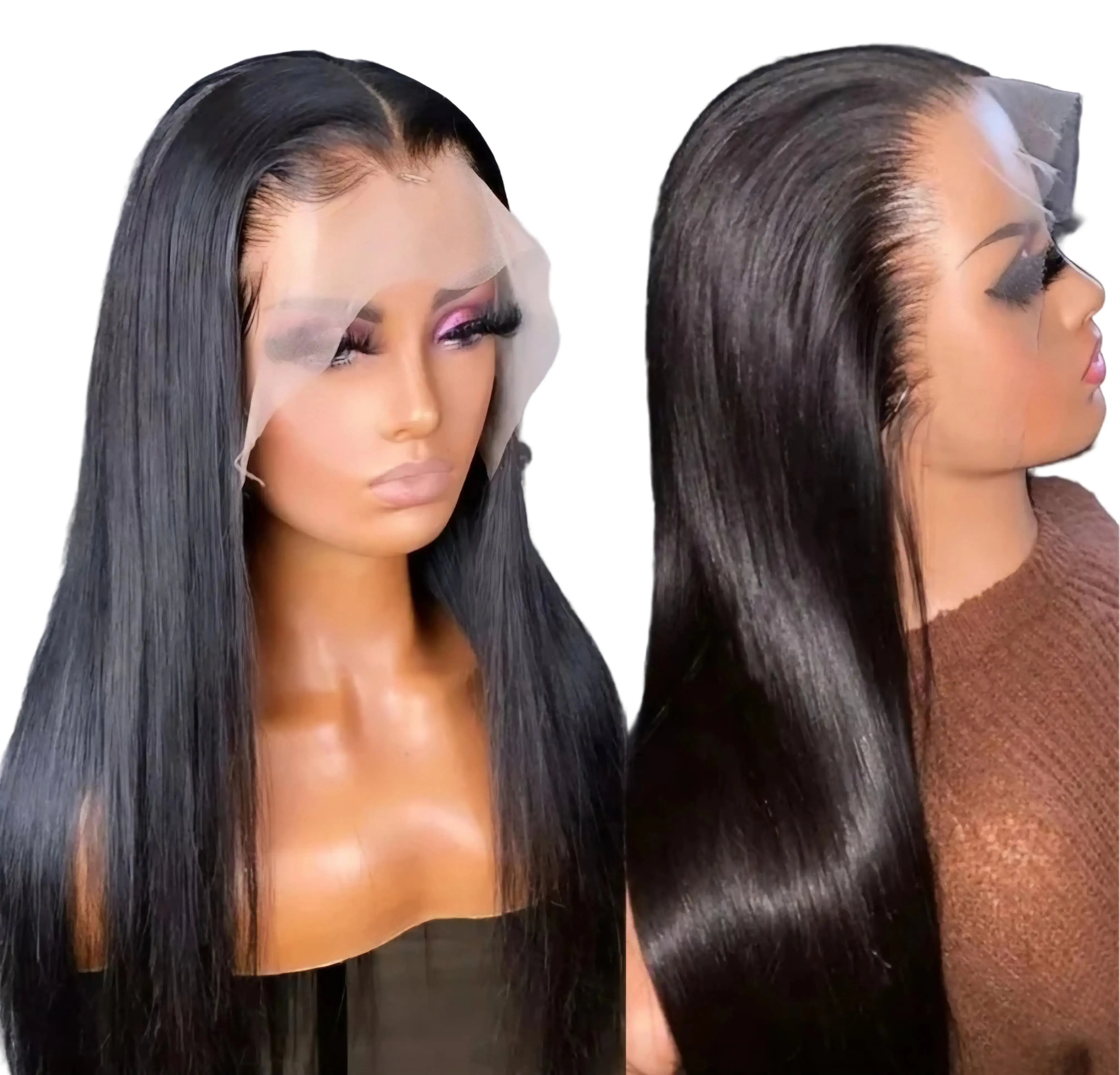 13*4 HD Straight Premade Wigs B Press Bundles