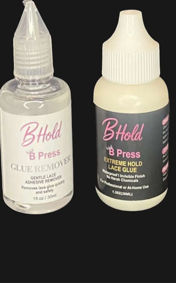 B Hold Extreme Hold Lace Glue – Waterproof Invisible Finish B Press Bundles