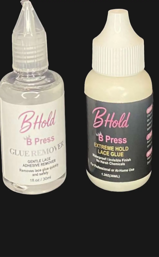 B Hold Extreme Hold Lace Glue – Waterproof Invisible Finish B Press Bundles